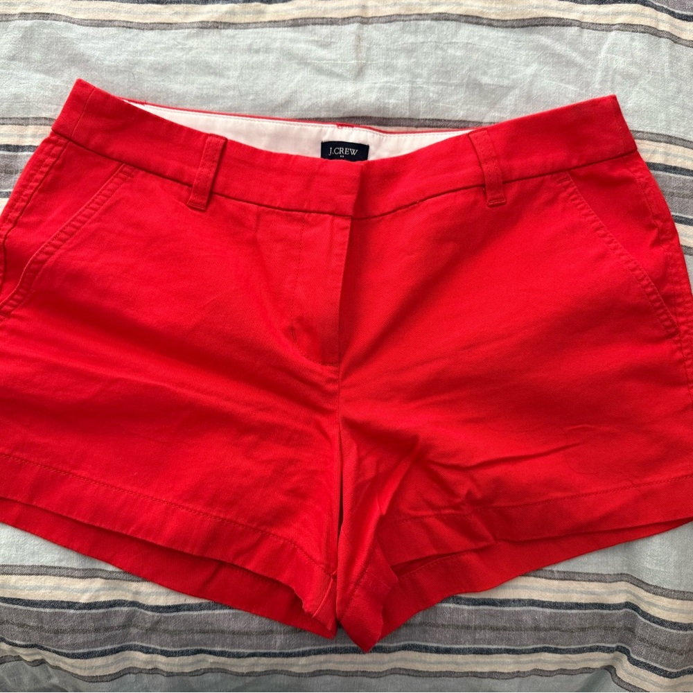 J. Crew Women's Bright Red Bermudas
